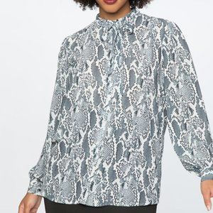Tie Neck Snake Print Top